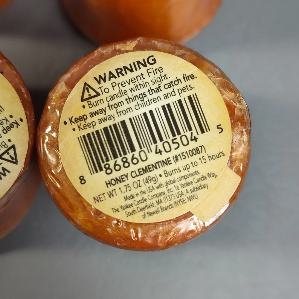 Yankee Candle Votive Candles Honey Clementine 1.75 oz‎ Lot Of 4 RARE Retired HTF